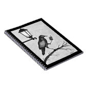 Caderno Espirde um corvo lendo um livro Notizblock (Rechte Seite)