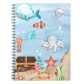 Caderno Fundo do Mar Meninos Notizblock