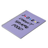 Caderno Joey Doesn't Share Food Notizblock (Linke Seite)