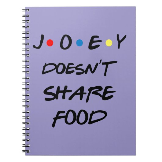 Caderno Joey Doesn't Share Food Notizblock (Vorderseite)