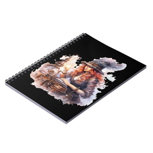 Caderno (Notebook) Halloween Steampunk Notizblock (Linke Seite)