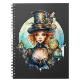 Caderno (Notebook) Olhar do Tempo Steampunk Notizblock