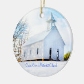Cades Bucht-Kirche-Verzierung - Winter Keramik Ornament (Links)