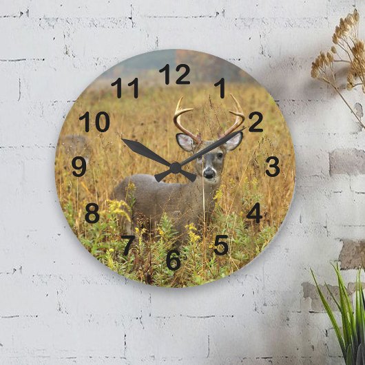 Cades Buchtwhitetail-Dollar-Wanduhr Große Wanduhr