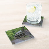 Cades Cove Cabin Glasuntersetzer (Schrägansicht)