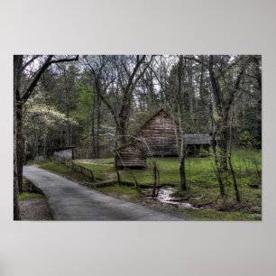 Cades Cove Rustic Cabin Landschaft Poster