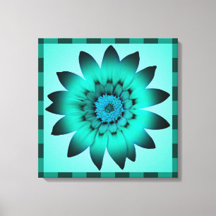 Cadet Blue Blume Artwork - Wrapped canvas Leinwanddruck