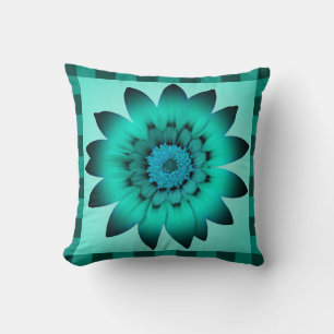 Cadet Blue Blume - Pillow Kissen
