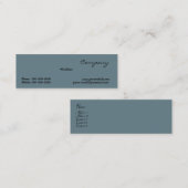 Cadet Blue Business Card Mini Visitenkarte (Vorne/Hinten)