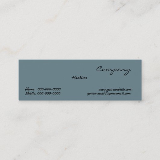Cadet Blue Business Card Mini Visitenkarte (Vorderseite)