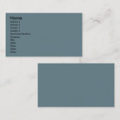 Cadet Blue Business Card Visitenkarte (Vorne/Hinten)