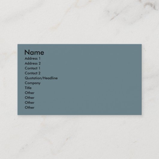 Cadet Blue Business Card Visitenkarte (Vorderseite)