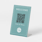 Cadet Blue Restaurant Bar Café Menü QR-Logo Sockelschild (Vorderseite)