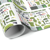 Cadet Collection Military Wrapping Paper Geschenkpapier (Rolleneckpunkt)