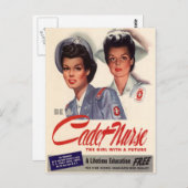 Cadet Nurse Postkarte (Vorne/Hinten)