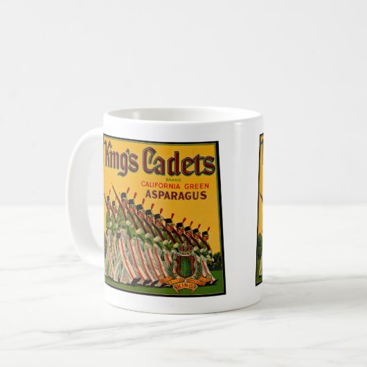 Cadets Asparagus Label Königs Kaffeetasse (Vorderseite Links)