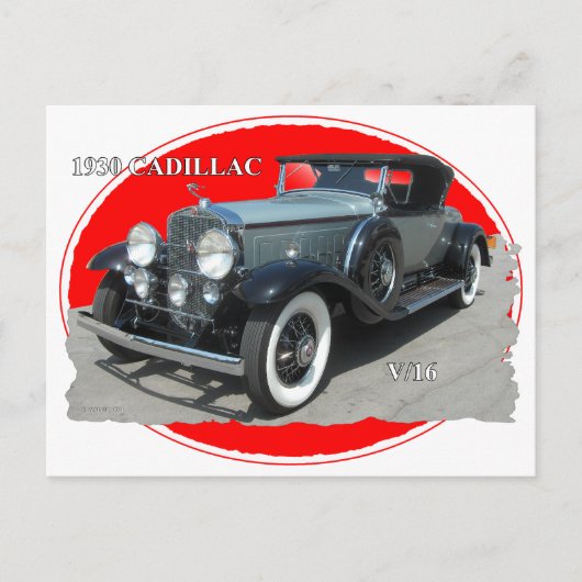 CADILLAC 1930 V/16 POSTKARTE (Vorderseite)