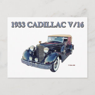 CADILLAC 1933 V/16 POSTKARTE