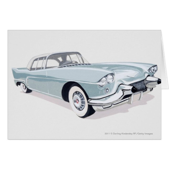 Cadillac 1957 mit Silhouette des Fahrers nach (Vorderseite (Horizontal))