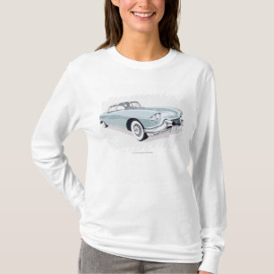 Cadillac 1957 mit Silhouette des Fahrers nach T-Shirt