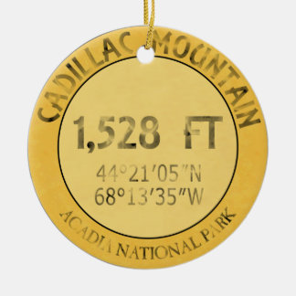 Cadillac-Berg Keramik Ornament