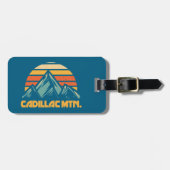 Cadillac Berg Retro Türkis Gepäckanhänger (Vorderseite horizontal)