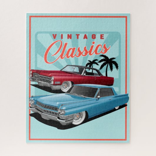 Cadillac Classic Cars Jigsaw Puzzle (Vertikal)