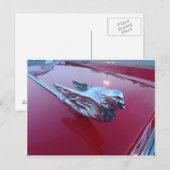 Cadillac, das Frauen-Hauben-Verzierung fliegt Postkarte (Vorne/Hinten)