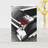 Cadillac-Flossen-Gruß-Karte Karte (Gelbe Blume)