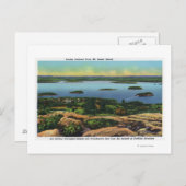 Cadillac Gipfel Aussicht auf Bar Hafen Postkarte (Vorne/Hinten)