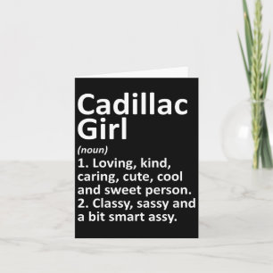 Cadillac Girl Mi Michigan Funny City Zuhause Roots Karte