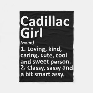 Cadillac Girl Mi Michigan Lustige Stadt Heimat Wur Fleecedecke