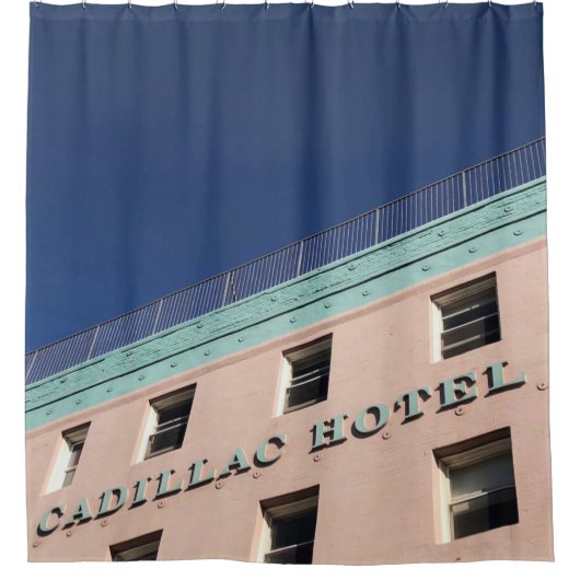CADILLAC HOTEL GEBÄUDE DUSCHVORHANG (Vorderseite)