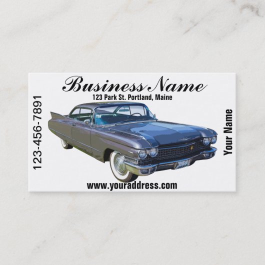 Cadillac-Luxus-Auto 1960 Visitenkarte (Vorderseite)