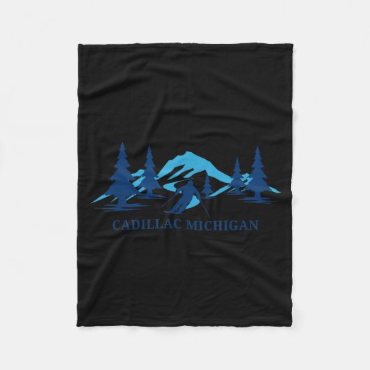 Cadillac michigan ski resort skiing skier  fleecedecke (Vorderseite)