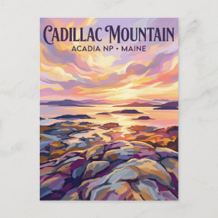 Cadillac Mountain, Acadia NP USA -> Cadillac Mount Postkarte
