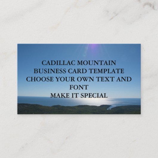 CADILLAC MOUNTAIN BUSINESS CARD TEMPLATE VISITENKARTE (Vorderseite)