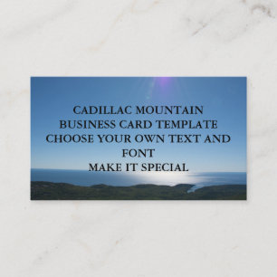 CADILLAC MOUNTAIN GESCHÄFTSKARTENVORLAGE VISITENKARTE