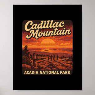 Cadillac Mountain Sonnenaufgang Maine Acadia Natio Poster