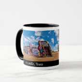Cadillac Ranch, Amarillo, Texas - Designer Tasse (Vorderseite Links)