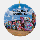 Cadillac Ranch, Amarillo, Texas Keramik Ornament (Hinten)