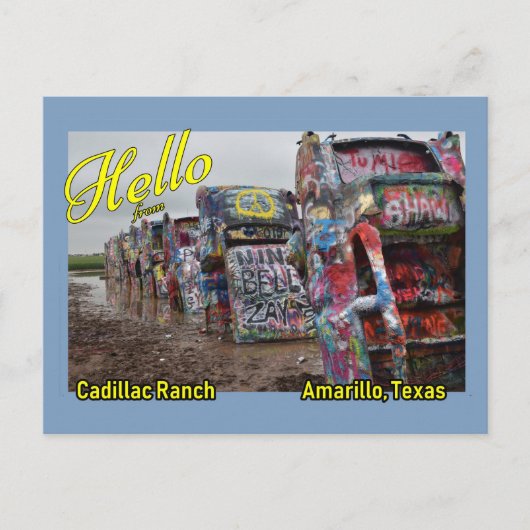 Cadillac Ranch Amarillo Texas Postcard Postkarte (Vorderseite)