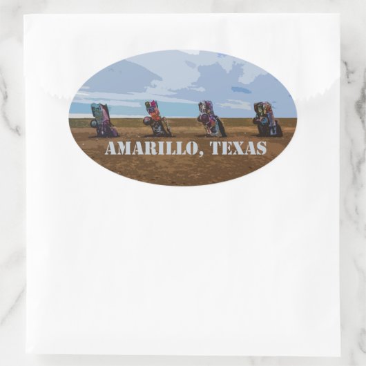 Cadillac Ranch - Amarillo, Texas Sticker (Tasche)