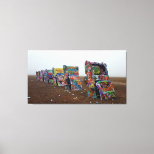 CADILLAC-RANCH-COOLER VINTAGER AUTO-LEINWAND-DRUCK LEINWANDDRUCK