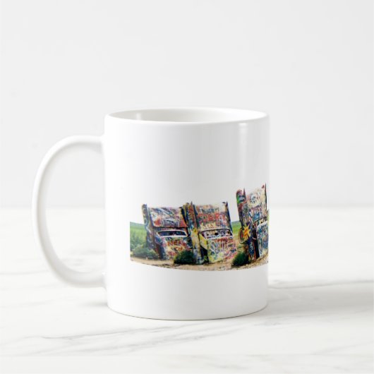 Cadillac-Ranch-Tasse Kaffeetasse (Links)