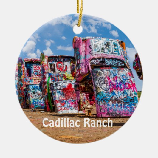 Cadillac Ranch, Texas, 2-seitige Ornamente (Vorne)