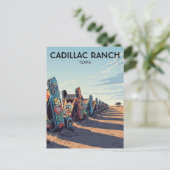 Cadillac Ranch Texas Reise Postkarte (Stehend Vorderseite)