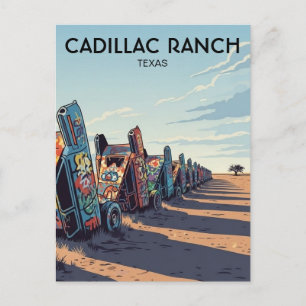 Cadillac Ranch Texas Reise Postkarte