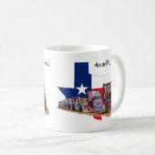 Cadillac Ranch, Texas Staat Kontur, Tasse (VorderseiteRechts)