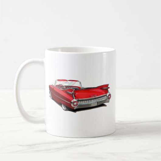Cadillac-Rot-Auto 1959 Kaffeetasse (Links)